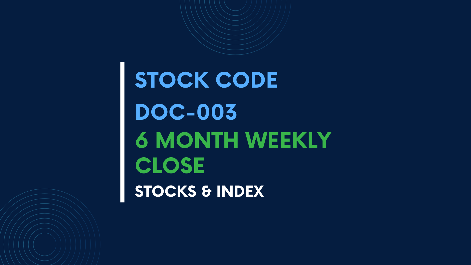STOCK PRICE CHANGE WEEKLY